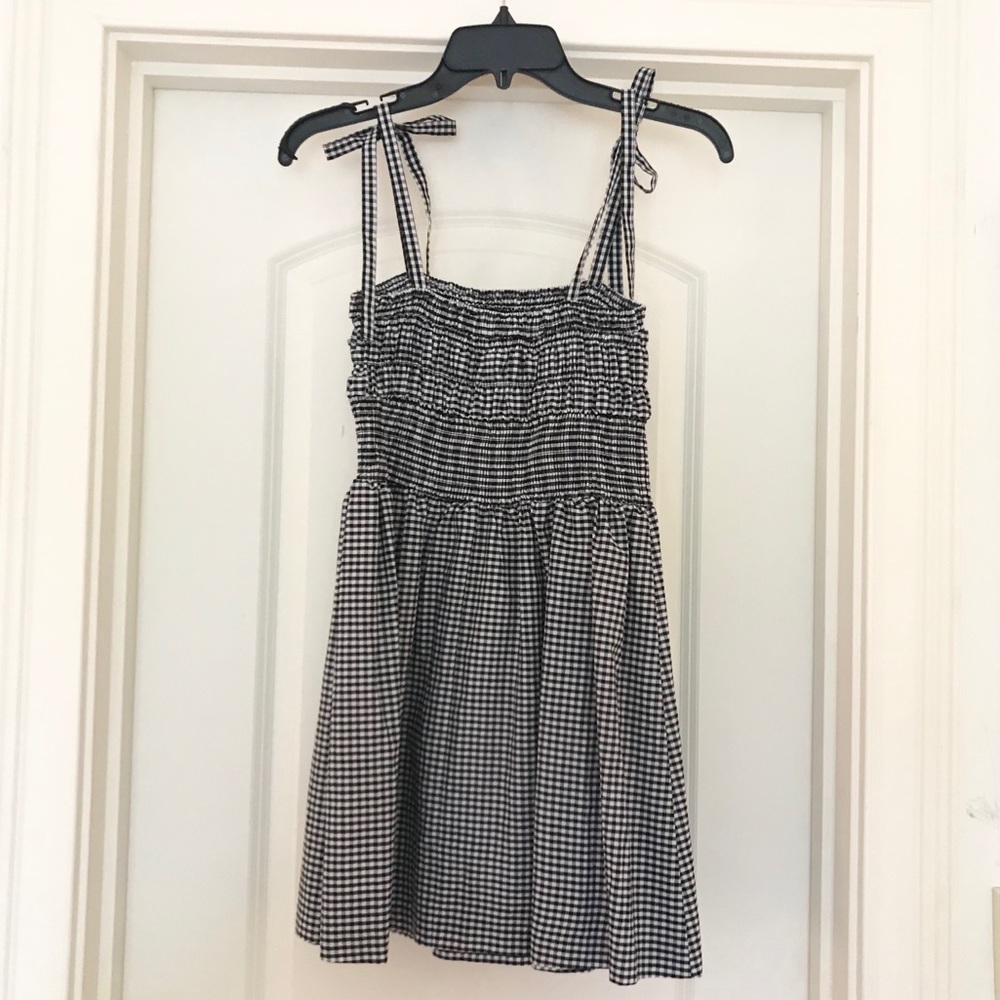 Forever 21 Smocked Gingham Dress Size S